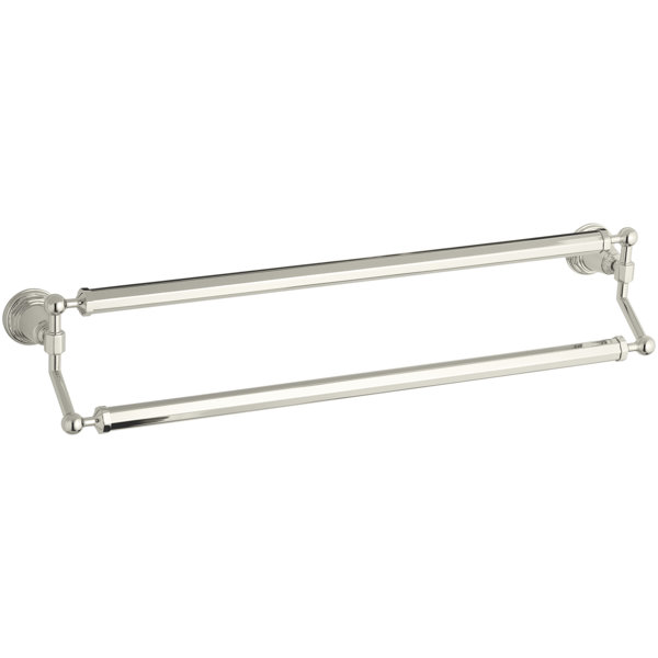 K13117CP Kohler Pinstripe® Double 26.25" Wall Mounted Towel Bar Wayfair